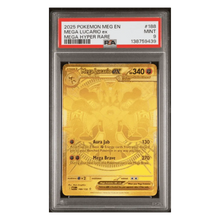 Mega Lucario ex PSA 9 2025 Pokemon Meg En Mega Evolution Mega Hyper Rare Card #188