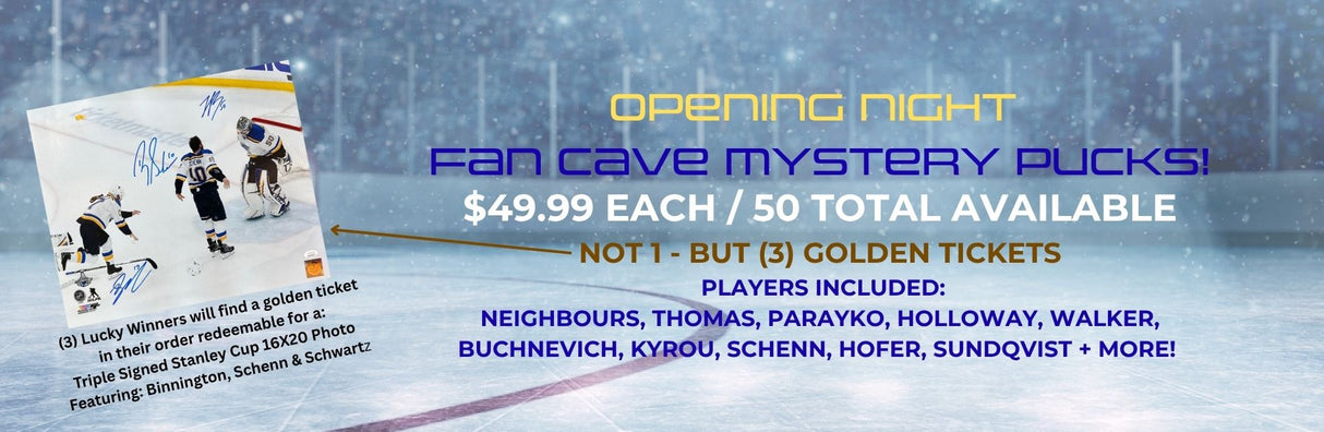 St Louis Blues Mystery Pucks - Opening Night Edition! Golden Ticket!