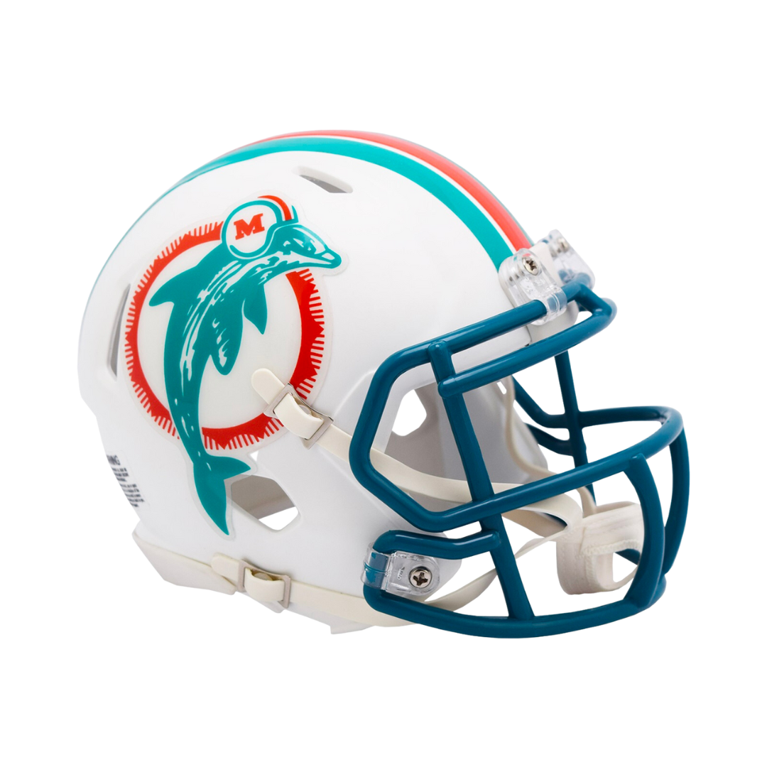 Miami Dolphins 1980-1996 Throwback Speed Riddell Mini Football Helmet