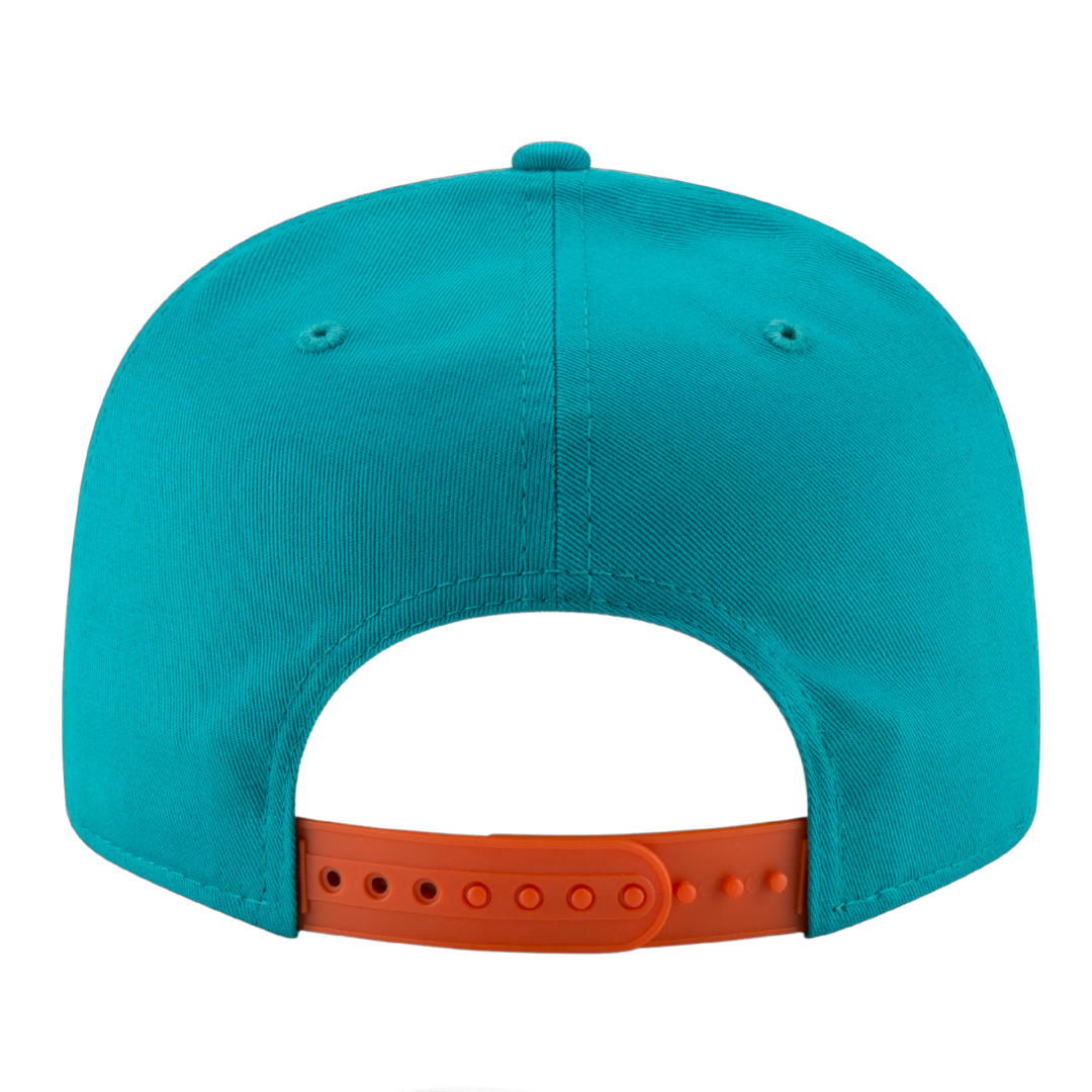 Miami Dolphins Official Team Color 2Tone New Era Teal/Orange 9FIFTY Adjustable  Snapback Hat