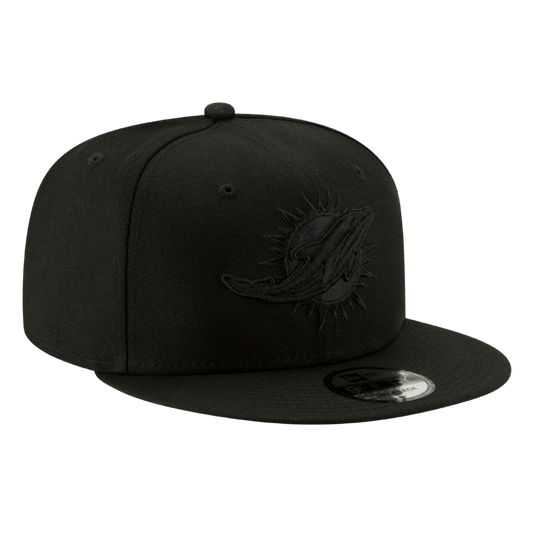 Miami Dolphins Black on Black 9FIFTY Snapback Hat
