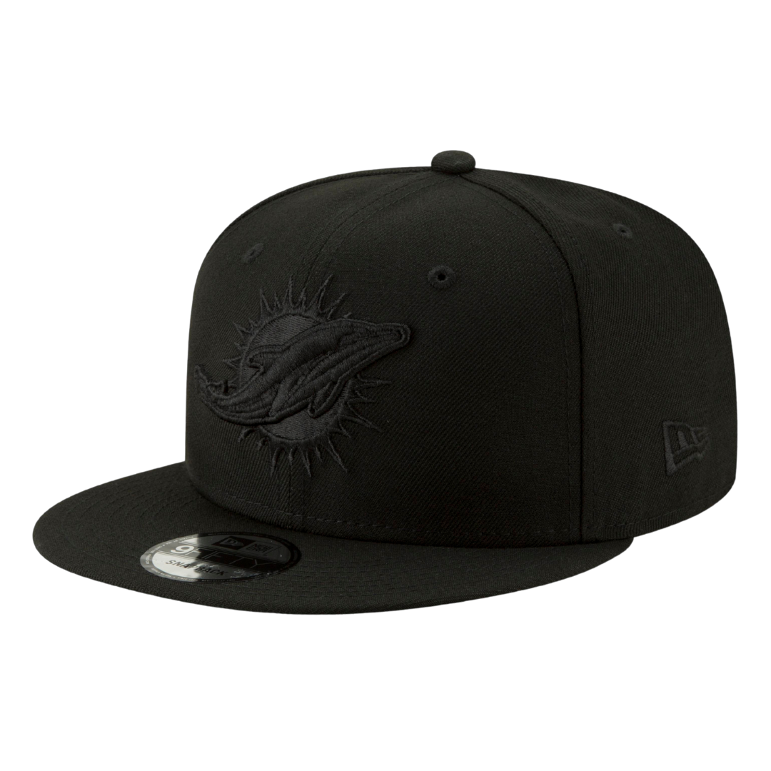 Miami Dolphins Black on Black 9FIFTY Snapback Hat