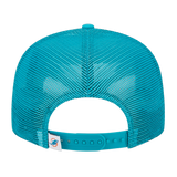 Miami Dolphins Trucker Meshback New Era Teal 9FIFTY Adjustable Snapback Hat
