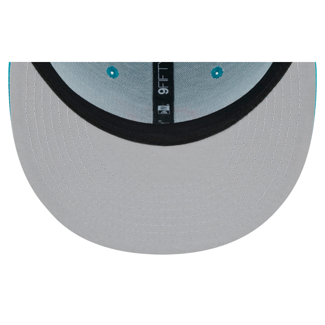 Miami Dolphins Trucker Meshback New Era Teal 9FIFTY Adjustable Snapback Hat