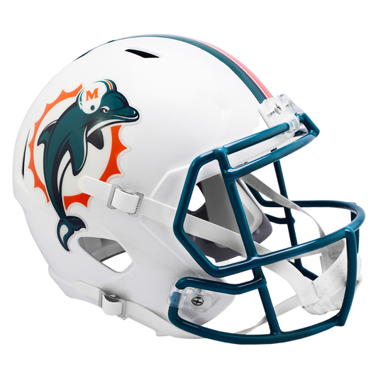 Miami Dolphins Unsigned Riddell Full Size 1996-2012 Throwback Speed Replica Football Helmet