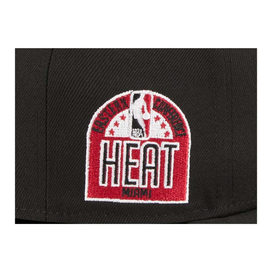 Miami Heat Eastern Conference Patch New Era Black 9FIFTY Adjustable Snapback Hat