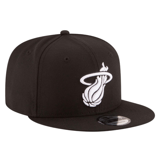 Miami Heat Black and White 9FIFTY Snapback Hat