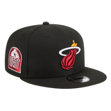 Miami Heat Eastern Conference Patch New Era Black 9FIFTY Adjustable Snapback Hat