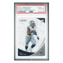 Micah Parsons PSA 10 2021 Panini Chronicles Clear Vision Rookies Card #CVR-11