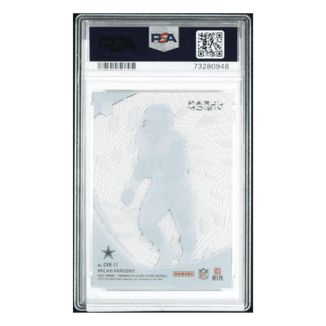 Micah Parsons PSA 10 2021 Panini Chronicles Clear Vision Rookies Card #CVR-11