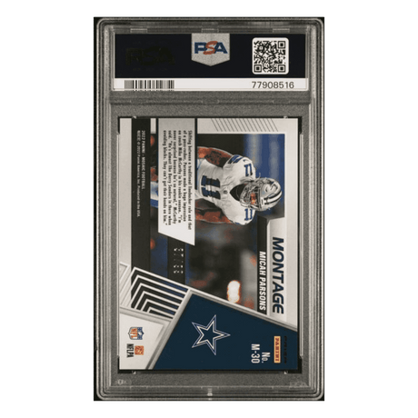 Micah Parsons PSA 10 2022 Panini Mosaic Montage Blue Mosaic #d/ 99 Card #M30