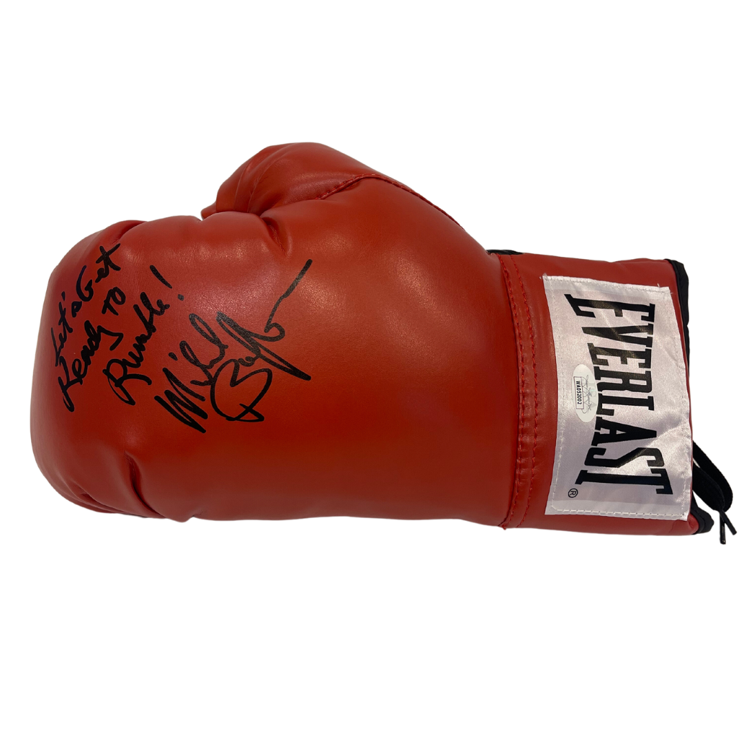 Michael Buffer Autographed Red Everlast Boxing Glove w/ Inscription - JSA COA
