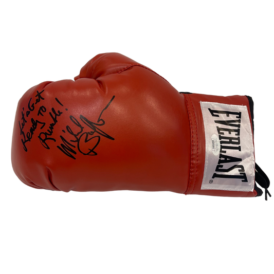 Michael Buffer Autographed Red Everlast Boxing Glove w/ Inscription - JSA COA