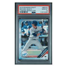 Michael Busch PSA 10 2019 Topps Bowman Draft Chrome Refractor Card #BDC57