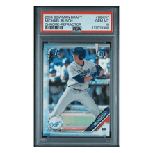 Michael Busch PSA 10 2019 Topps Bowman Draft Chrome Refractor Card #BDC57