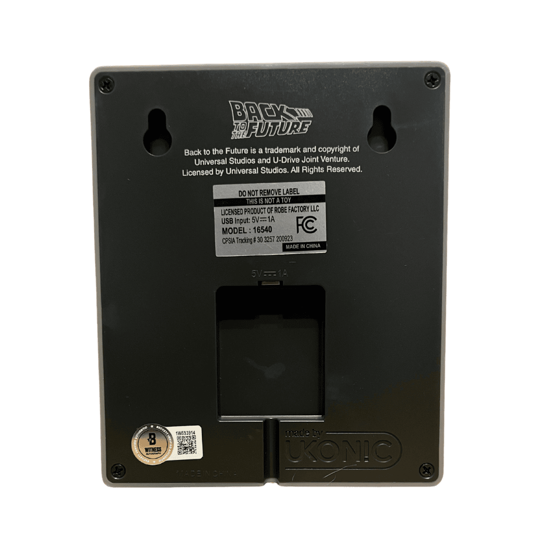 Michael J Fox Signed Back to the Future Flux Capacitor Light - Beckett COA