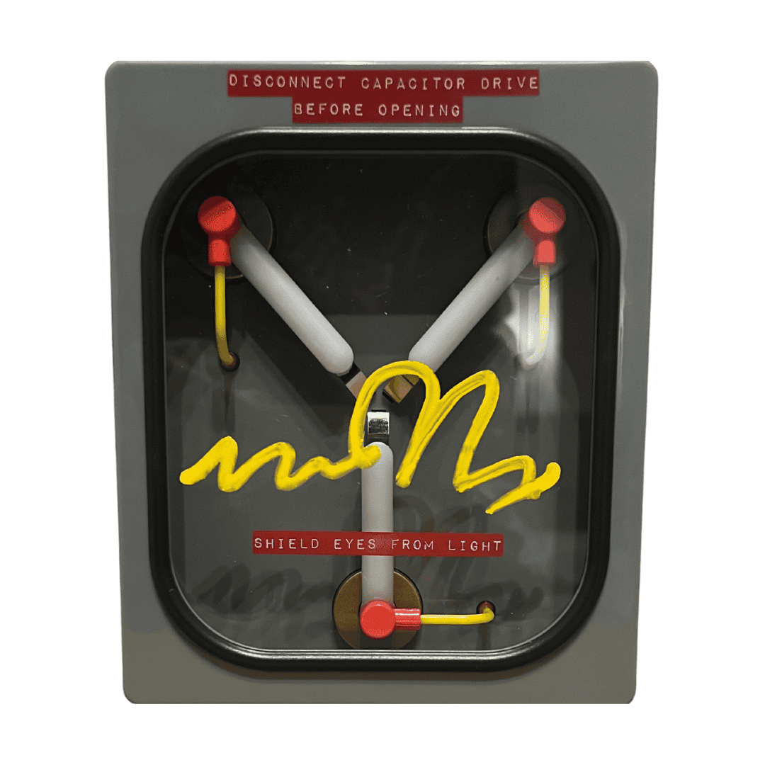 Michael J Fox Signed Back to the Future Flux Capacitor Light - Beckett COA