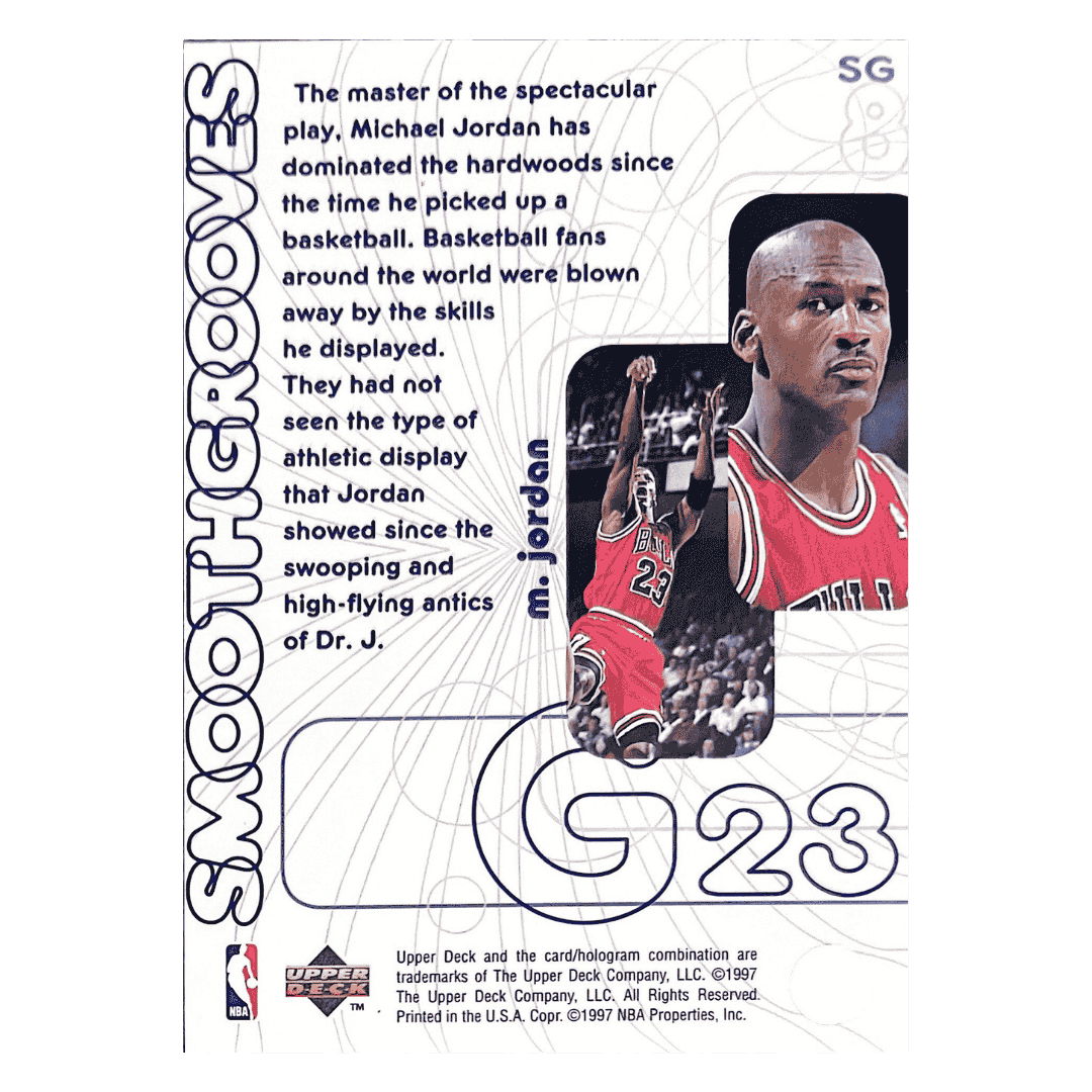 Michael Jordan 1996 Upper Deck Smooth Grooves Insert Card #SG8