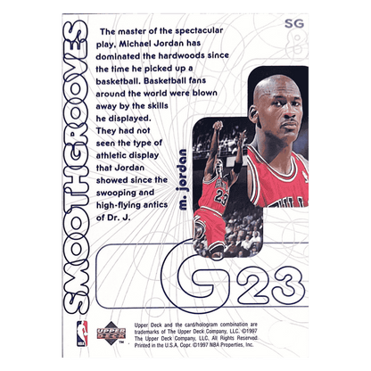 Michael Jordan 1996 Upper Deck Smooth Grooves Insert Card #SG8