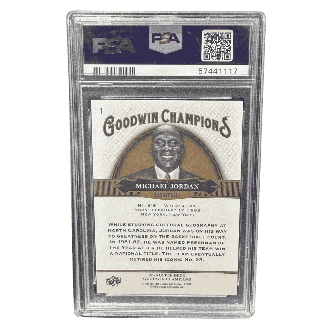 Michael Jordan PSA 10 2020 Upper Deck Goodwin Champs Card #1