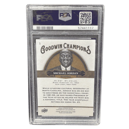 Michael Jordan PSA 10 2020 Upper Deck Goodwin Champs Card #1