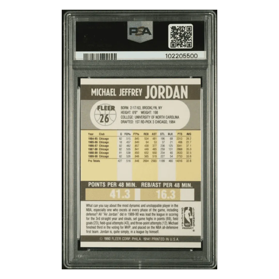 Michael Jordan PSA 9 1990 Fleer Card #26