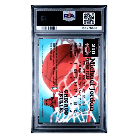 Michael Jordan PSA 9 1992 Topps Stadium Club Card #210