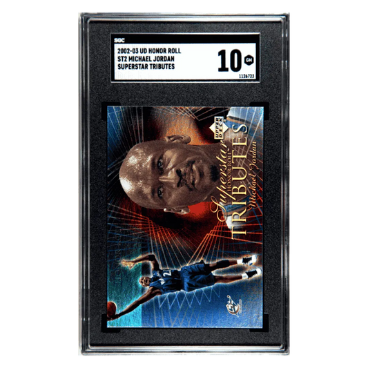 Michael Jordan SGC 10 2002-03 Upper Deck Honor Roll Superstar Tributes Card #ST2