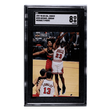 Michael Jordan SGC 8 1997-98 Upper Deck Collector's Choice Michael's Magic Card #395