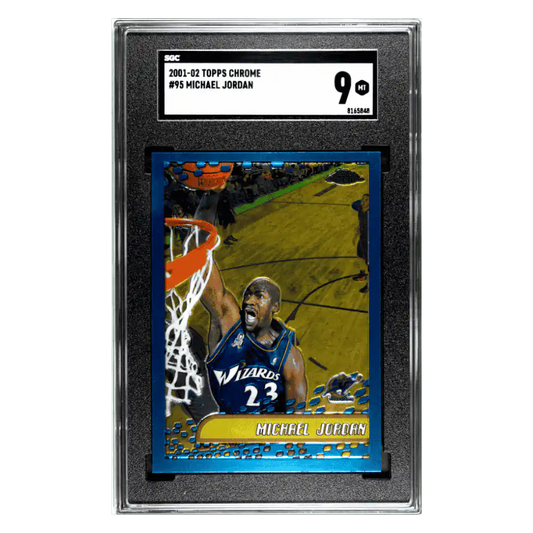 Michael Jordan SGC 9 2001-02 Topps Chrome Card #95