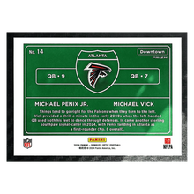 Michael Penix Jr & Michael Vick 2024 Panini Donruss Optic Downtown Duos Rookie RC Card #14