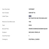 Michael Penix Jr PSA 10 2024 Panini Donruss Bomb Squad Card #1