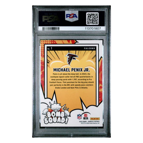 Michael Penix Jr PSA 10 2024 Panini Donruss Bomb Squad Card #1