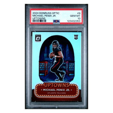 Michael Penix Jr PSA 10 2024 Panini Donruss Optic Uptowns Rookie RC Card #9