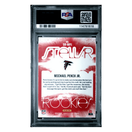 Michael Penix Jr PSA 10 2024 Panini Rookies & Stars Stellar Rookies Longevity Rookie RC Card #SRMPJ