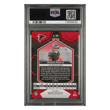 Michael Penix Jr PSA 9 2022 Panini Mosaic Reactive Blue Rookie RC Card #308