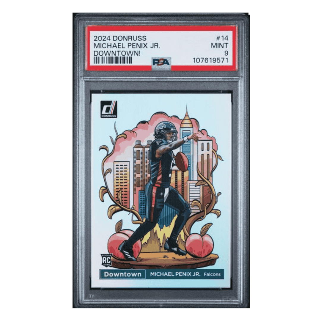 Michael Penix Jr PSA 9 2024 Panini Donruss Downtown! Rookie RC Card #14