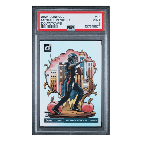 Michael Penix Jr PSA 9 2024 Panini Donruss Downtown! Rookie RC Card #14