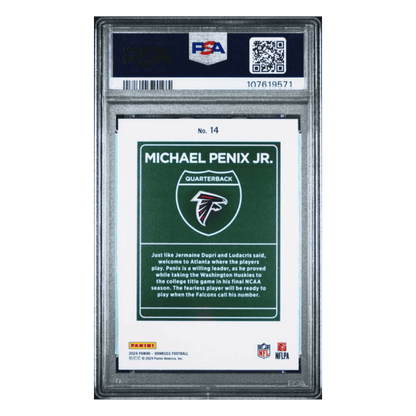 Michael Penix Jr PSA 9 2024 Panini Donruss Downtown! Rookie RC Card #14