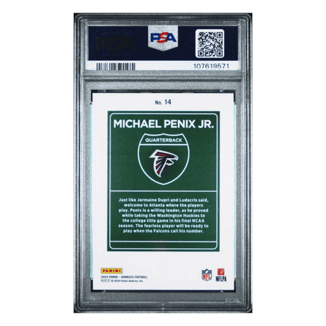 Michael Penix Jr PSA 9 2024 Panini Donruss Downtown! Rookie RC Card #14