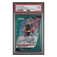 Michael Penix Jr PSA 9 2024 Panini Prizm Autograph Green Scope Rookie RC #d/75 Card #378