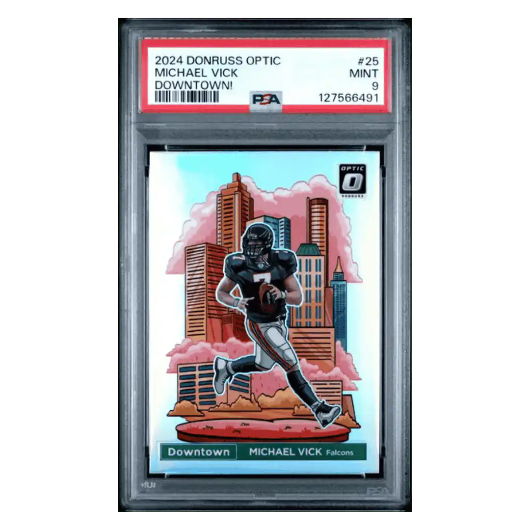 Michael Vick PSA 9 2024 Panini Donruss Optic Downtown! Card #25