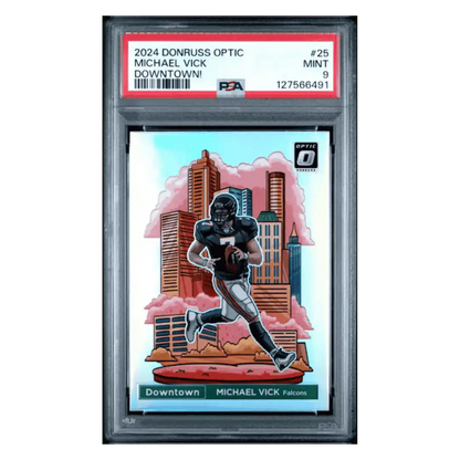 Michael Vick PSA 9 2024 Panini Donruss Optic Downtown! Card #25