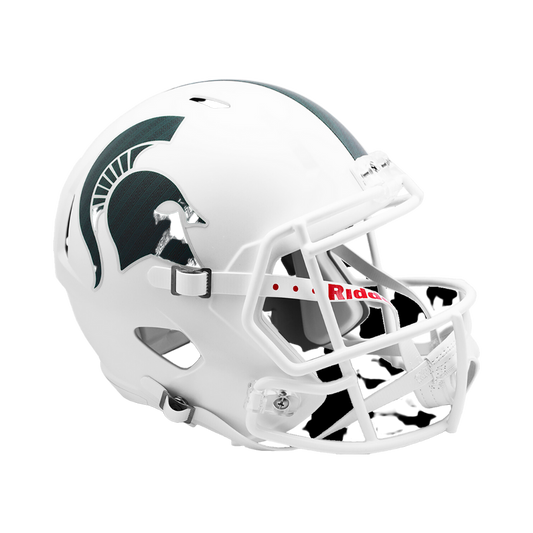 Michigan State Spartans Matte White Schutt Authentic Mini Football Helmet