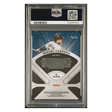 Miguel Cabrera PSA 9 2021 Panini Prizm Illumination Navy Black Kaleidoscope #d/ 35 Card #IL7