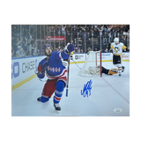 Mika Zibanejad New York Rangers Autographed Goal Celebration 11x14 Photo - JSA COA