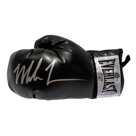 Mike Tyson Autographed Black Everlast Boxing Glove - Beckett COA (Left Hand)
