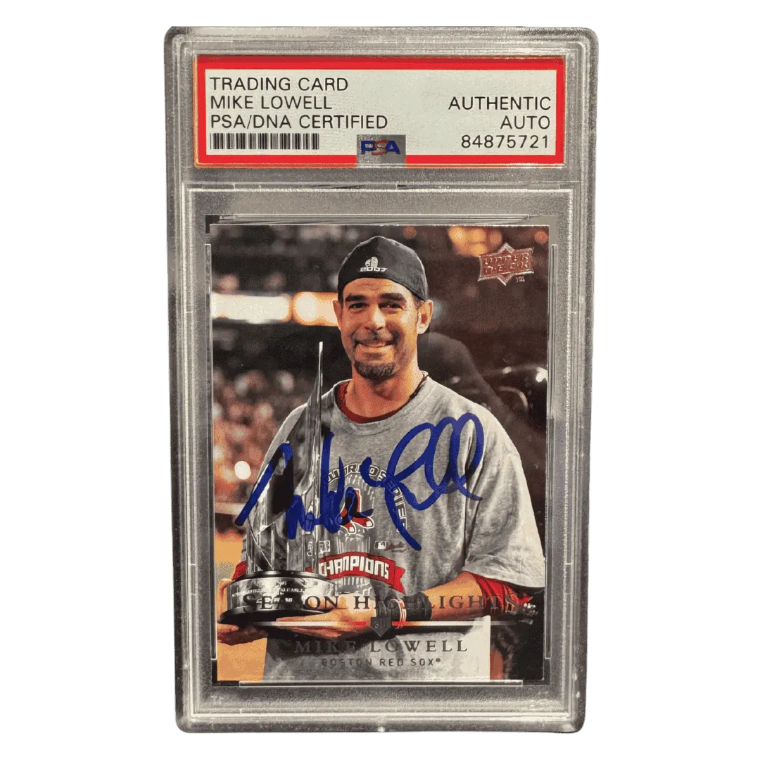 Mike Lowell 2008 Upper Deck Baseball Series 2 Season Highlights Autograph Card #747