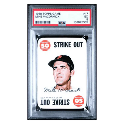 Mike McCormick PSA 5 1968 Topps Game Card #17