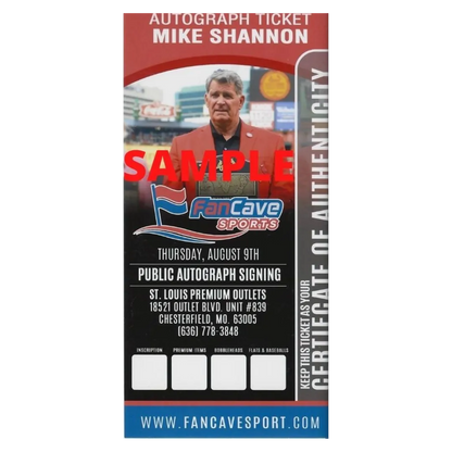 Mike Shannon St Louis Cardinals Autographed Black and White 11x14 Photo - Fan Cave COA